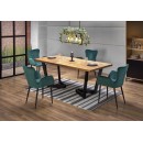 Стол обеденный HALMAR MASSIVE дуб светлый/черный 160-250/90